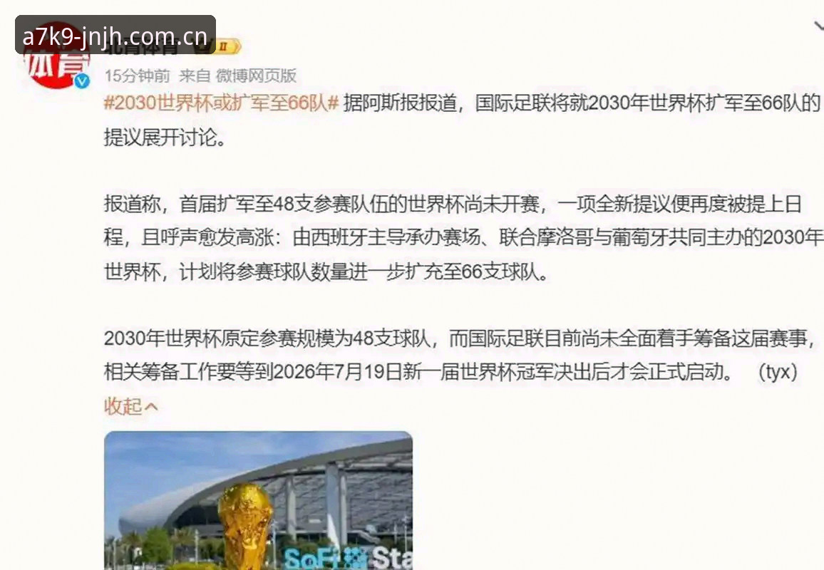金年会JNJH最新版本下载 2030世界杯扩军至66队深度解析:中国男足迎来历史性机遇